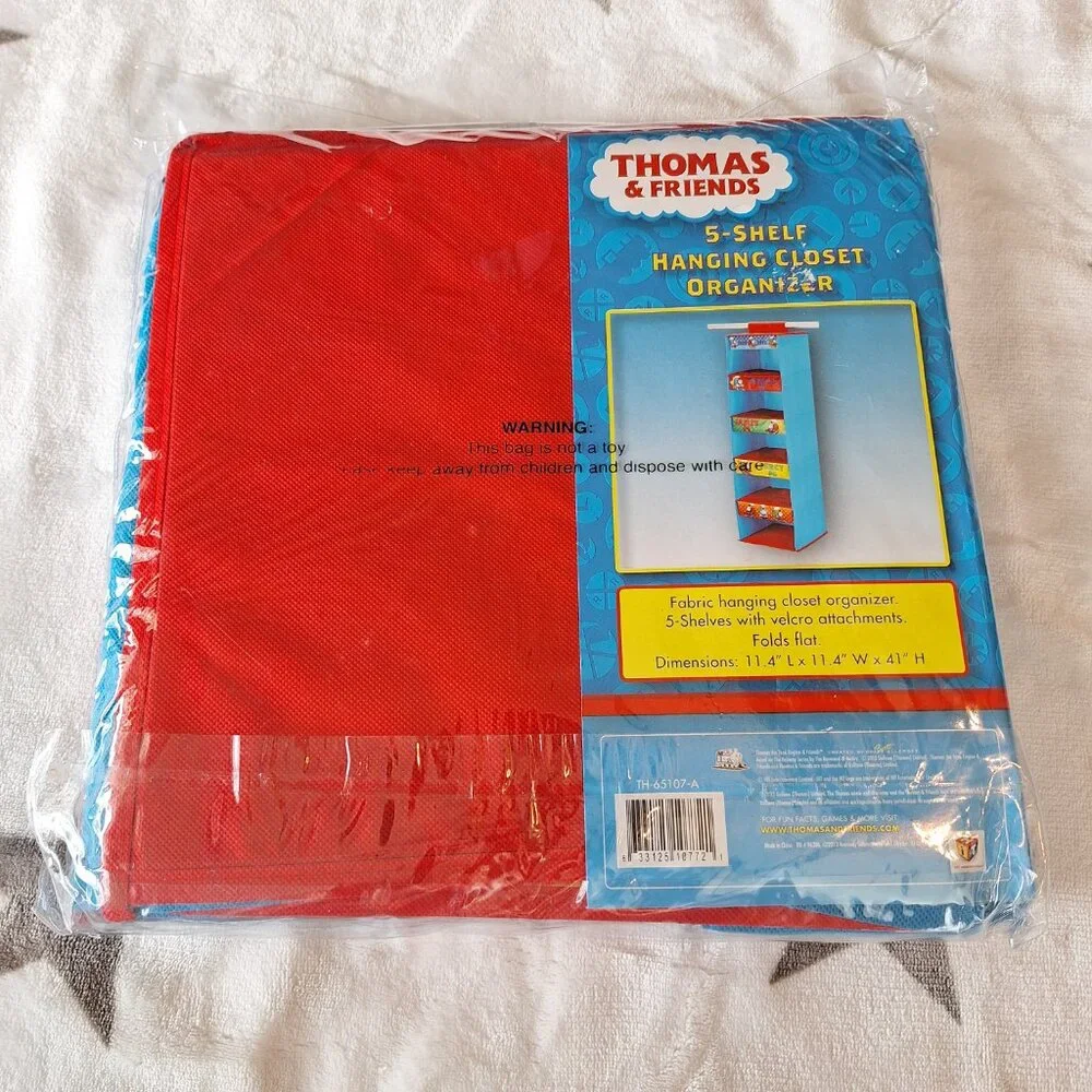 2013 Thomas The Train & Friends 5 Shelf Closet‎ Organizer Folds Flat Storage